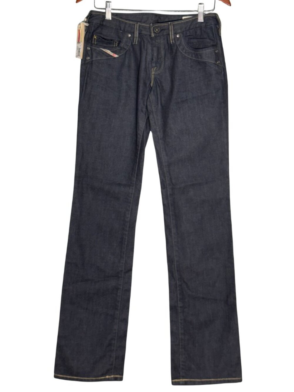 NEW Diesel Y2K Kycut 3.34 Low Rise Bootcut Rigid Denim in Dark Wash 0088Z 28x34